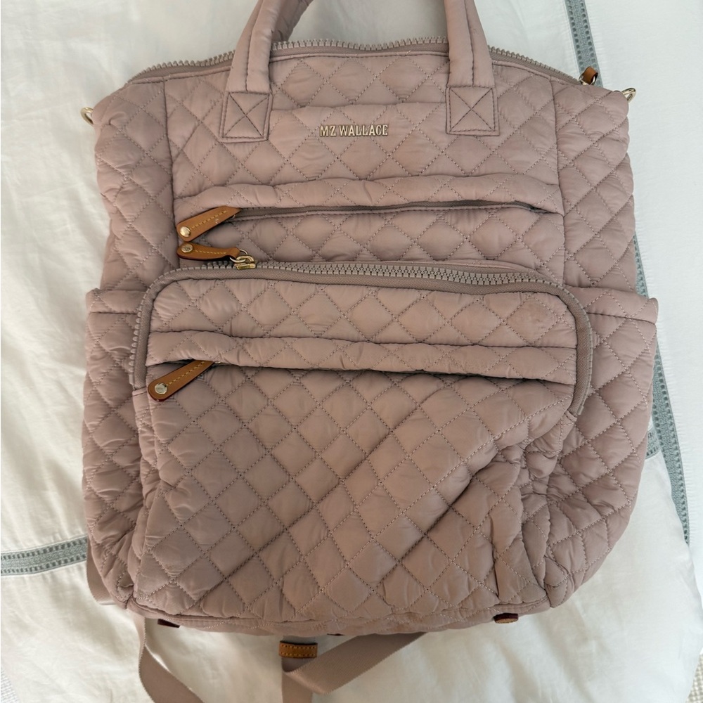 MZ Wallace Blush Quilted Backpack